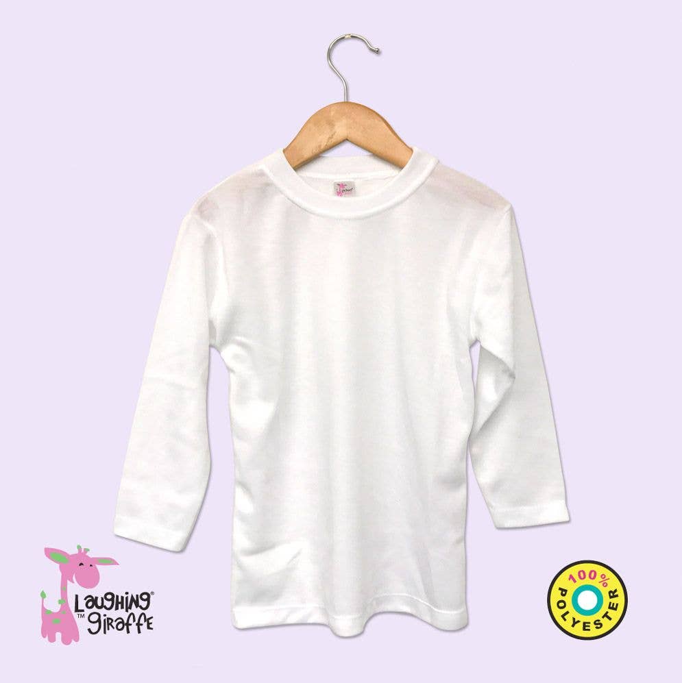 White Laughing Giraffe Kids Long Sleeve T-Shirt 6-PACK for wholesale on Faire2