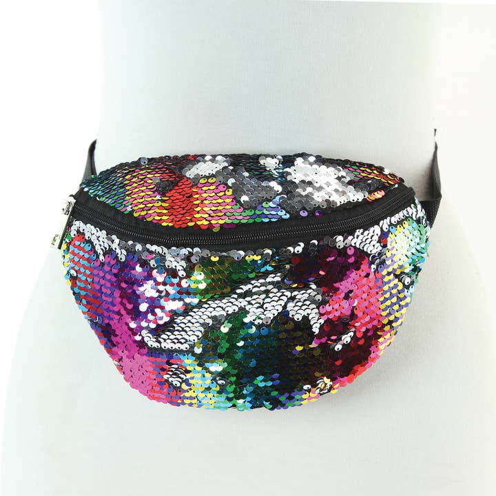 COMECO INC – Engroshandel Bæltetaske - Dame – Sequin Fanny Pack - Med Justerbar Taljerem