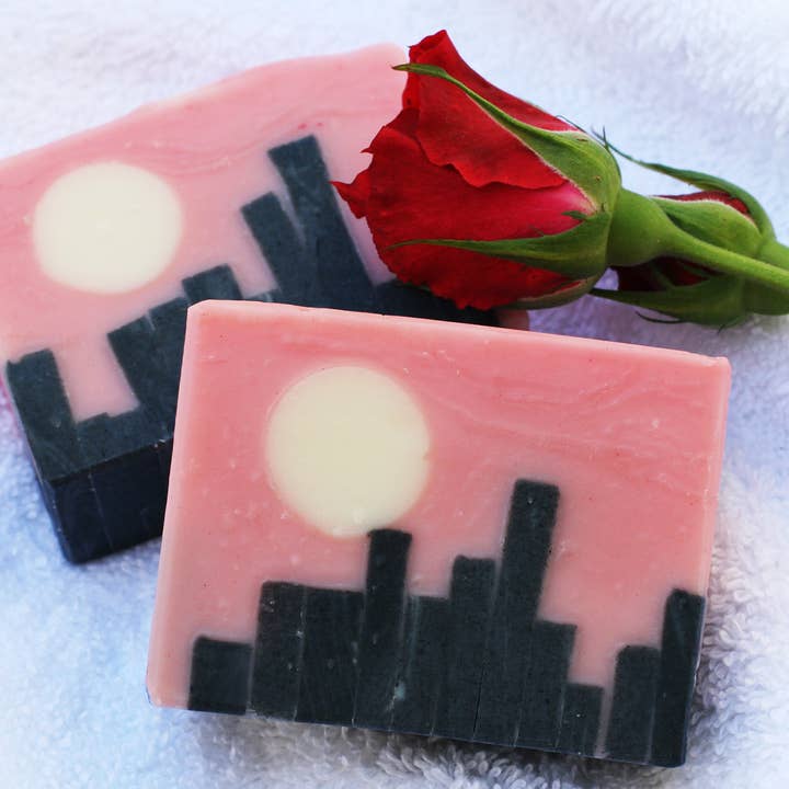 Organic Pink Sky Soap (Pink Rose) 5.5oz for wholesale by One Leaf Soap
