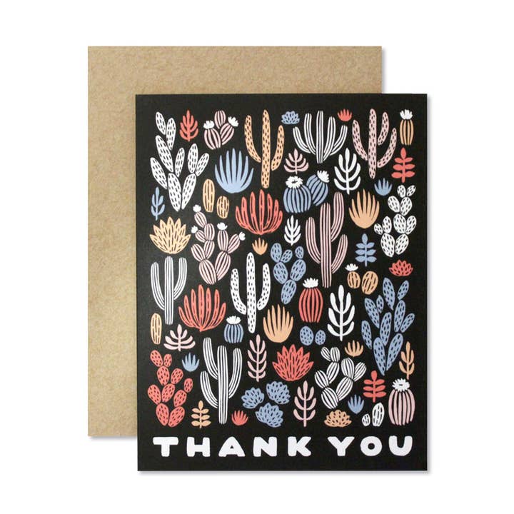 Danke Cactus Card für den Großhandel von Wild Hart Paper