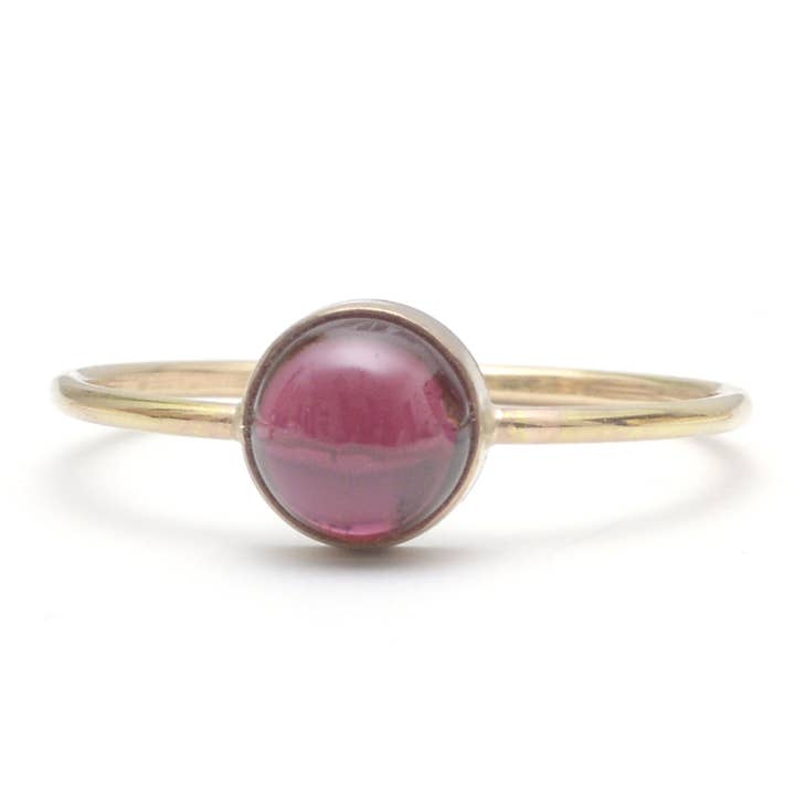 Garnet Gemstone Gumdrop Ring for wholesale by Favor Jewelry