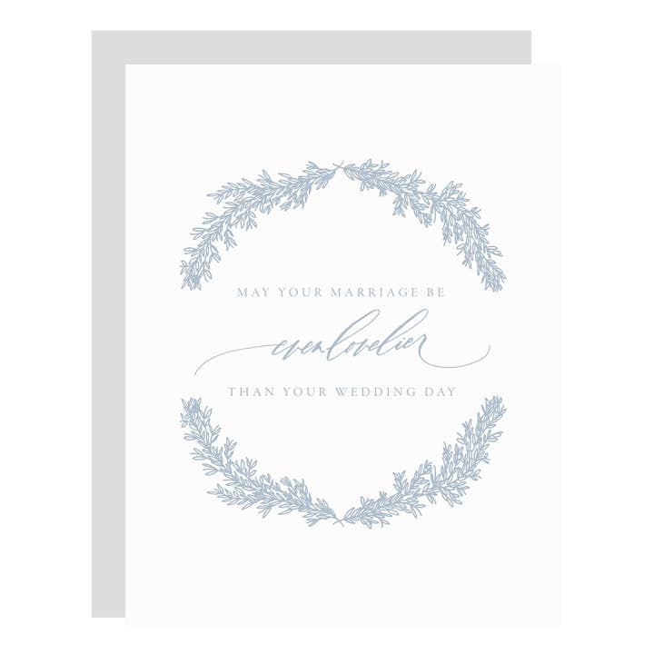 Marriage Even Lovelier Card for wholesale by Little Well Paper Co.
