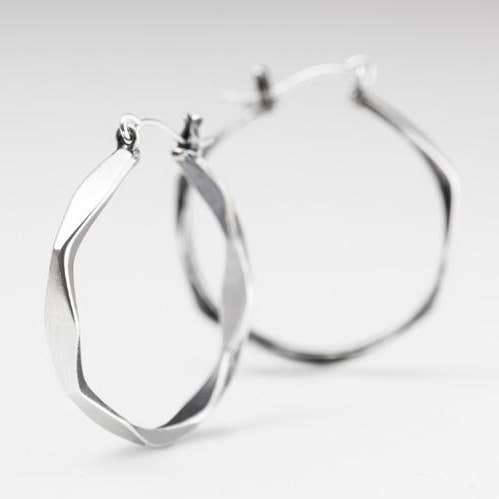 Linnea Small Hoops - Sterling Silver for wholesale by Beehive Handmade