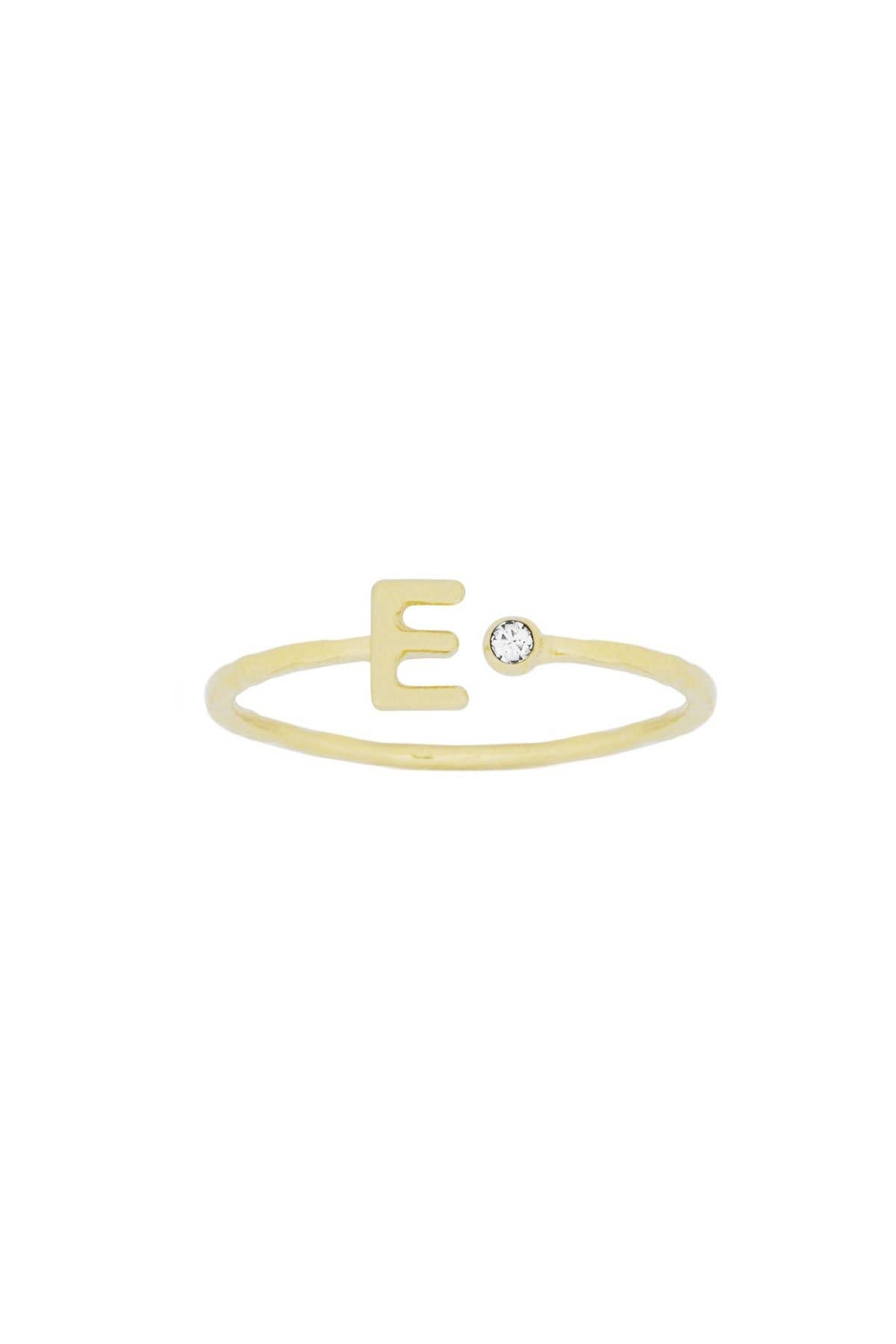 Katie Dean - Wholesale Band/Stacked Ring - 18K Gold Plated, Size 7 Initial Ring1