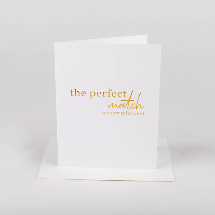 Perfect Match Hochzeitskarte mit Goldfolie für den Großhandel von Wrinkle & Crease Paper Products