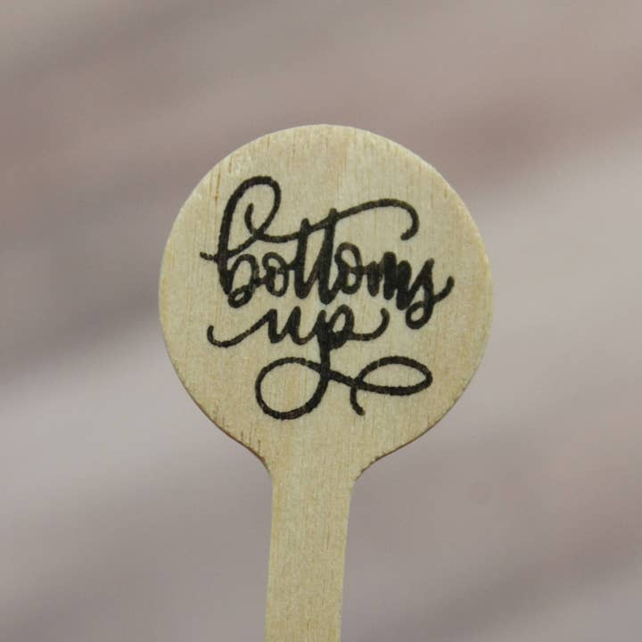 Tulle and Twig – wholesale Drinkomrörare – Botten Upp Trä Drink Omrörare2