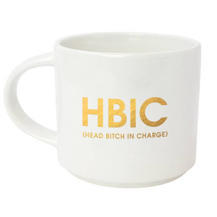Chez Gagné – Caneca por atacado – HBIC Cabra Chefe em Comando - Caneca de Café Chá Empilhável Jumbo6