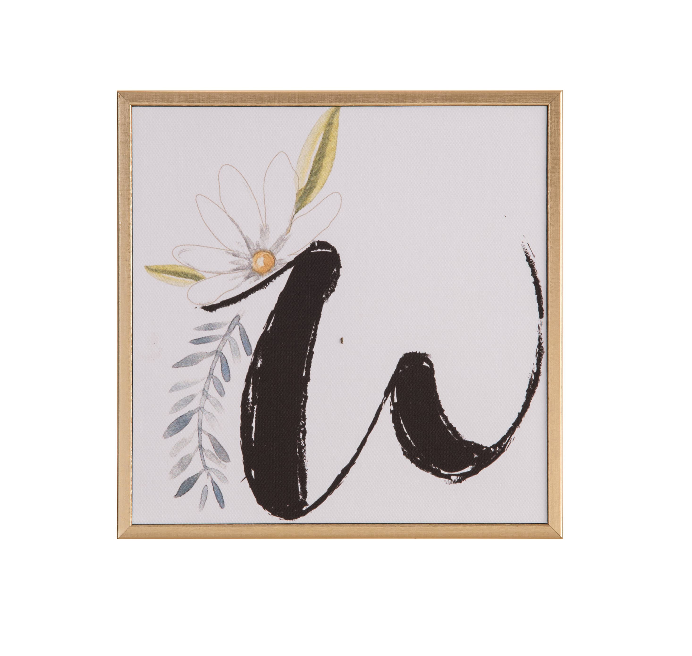 Totalee Gift - Wholesale Art Print - SALE Resin White Letter W Mini Canvas Art