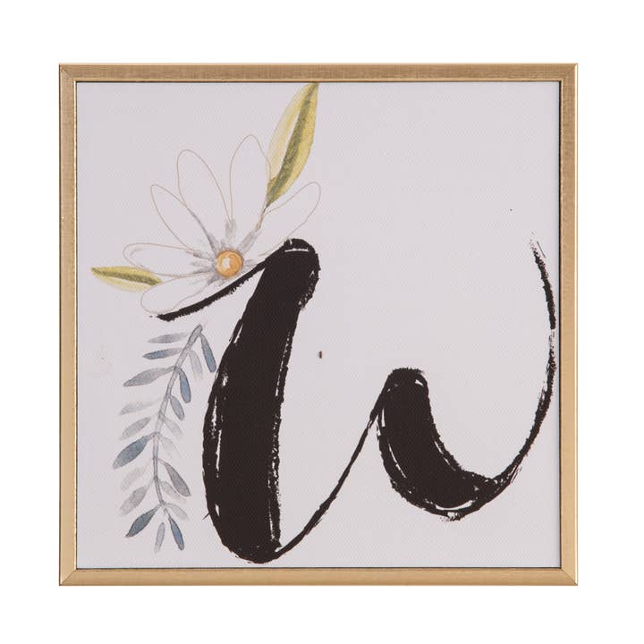 Totalee Gift - Wholesale Art Print - SALE Resin White Letter W Mini Canvas Art0
