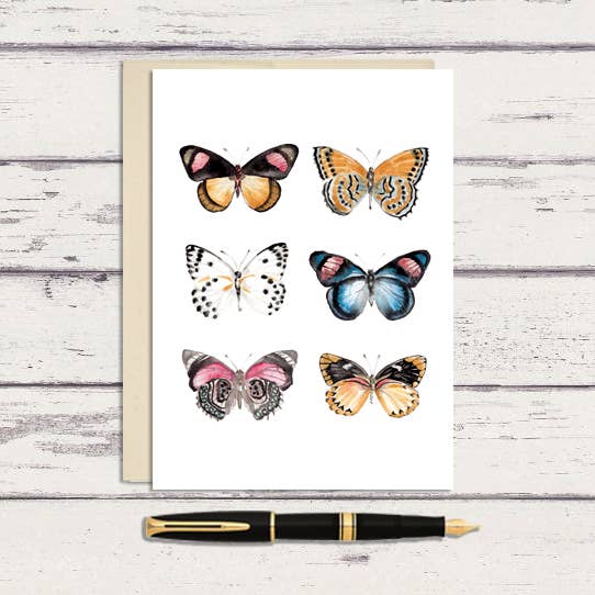 Carte de vœux papillon aquarelle pour la vente par Meadowbrook Lane