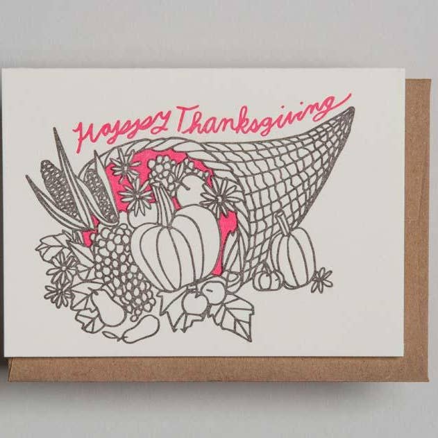 Wolf & Wren Press - Wholesale Stationery/Notecard Set - Cornucopia Thanksgiving Boxed Set1