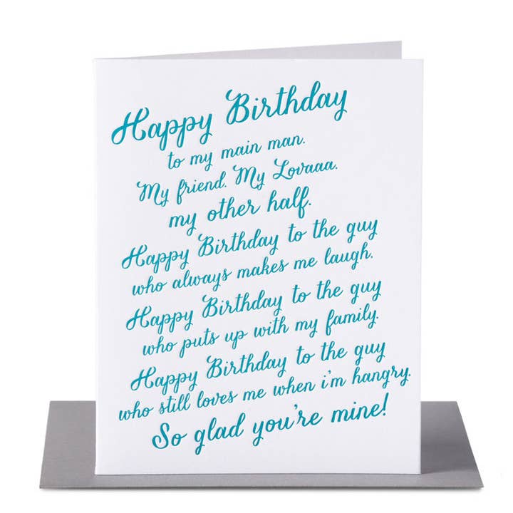 Paper Epiphanies - Vendita all'ingrosso Biglietti di auguri - Compleanno Lover Rant1