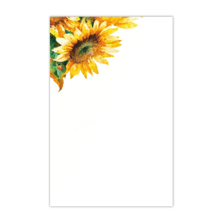 Bloc de notas ilustrado de 5.5 x 8.5 pulgadas, 50 hojas - Girasol para venta al por mayor de YAY NOVELTY