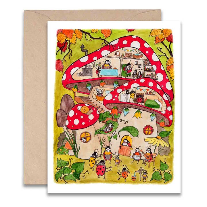 Lady Bugs Card for wholesale by Jodi Lynn's Emporium of Doodles