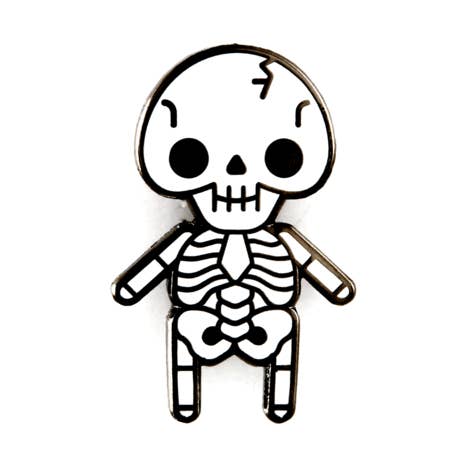 Pin's émaillé bébé squelette pour la vente par These Are Things