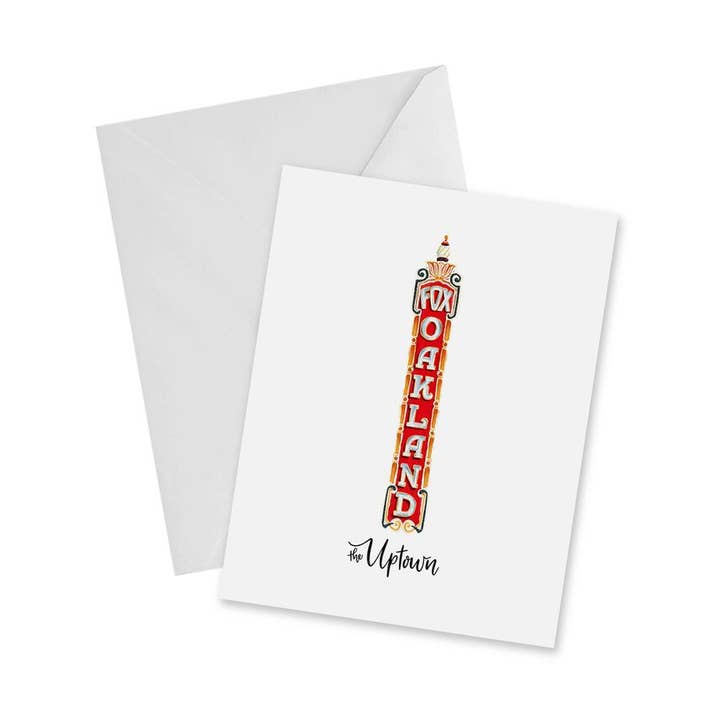 Fox Theater San Francisco Notecard för wholesale av doodles.ink.
