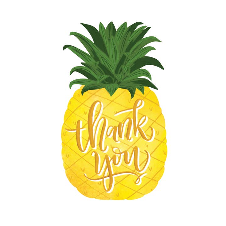 Pineapple Die Cut Card for wholesale by Alexis Mattox Design