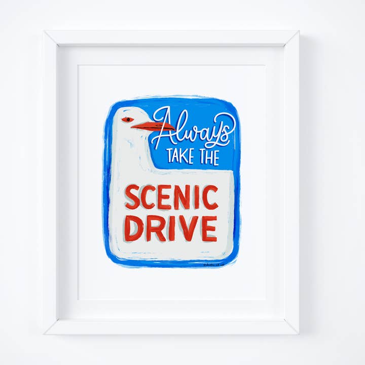 Scenic Drive Art Print för wholesale av doodles.ink.