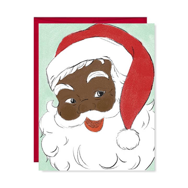 Weihnachtskarte, Weihnachtsmann, Happy Holidays saisonale Gruß für den Großhandel von Pen & Paint