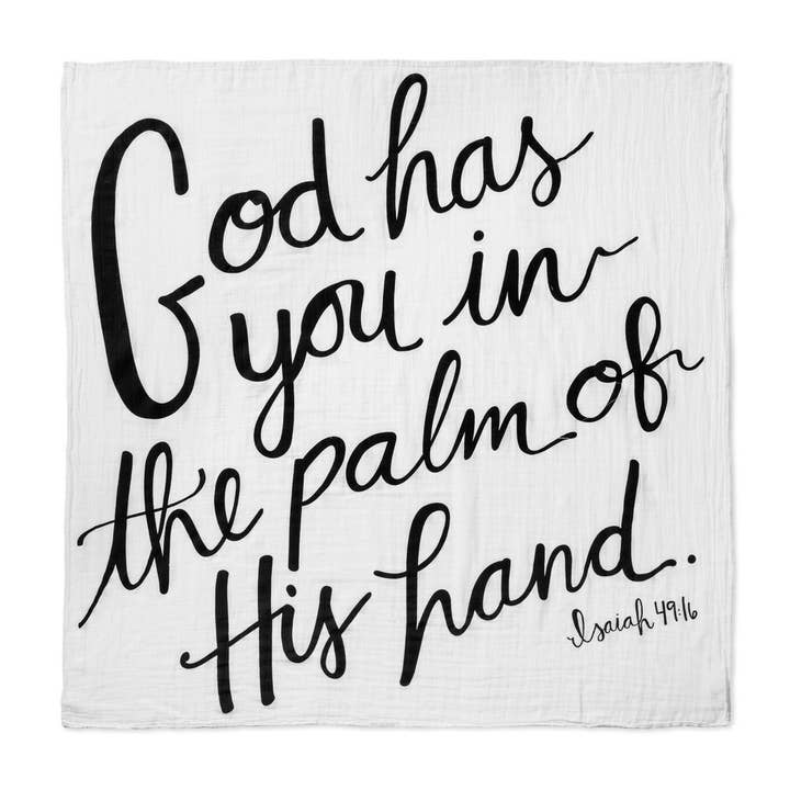 Modern Burlap – wholesale Swaddle – Baby – Organic Swaddle Blanket- ISAIAH 49:16
