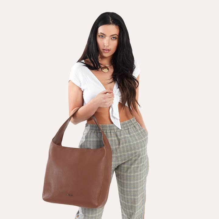Brown Hobo Bag for wholesale by Kiko Leather