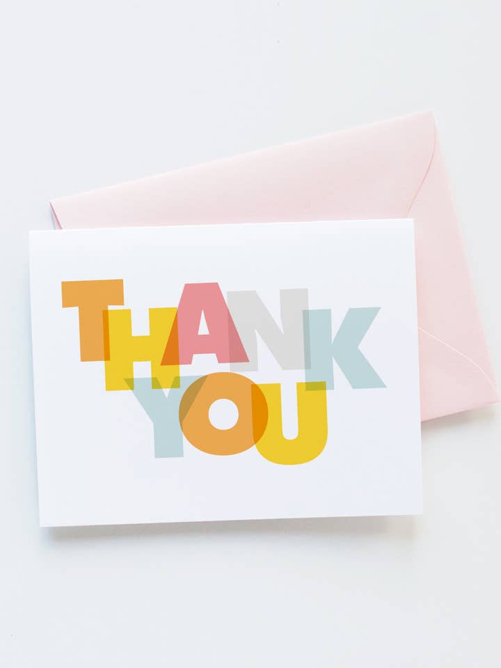 Tarjeta de felicitación moderna de agradecimiento para venta al por mayor de Graphic Anthology Greeting Cards