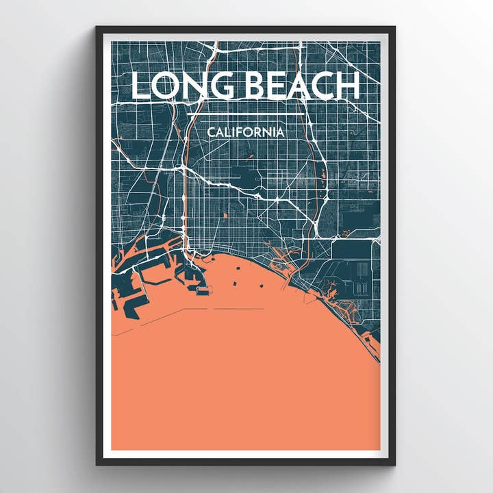 Long Beach Mappa per la vendita all'ingrosso da parte di Point Two Design Group