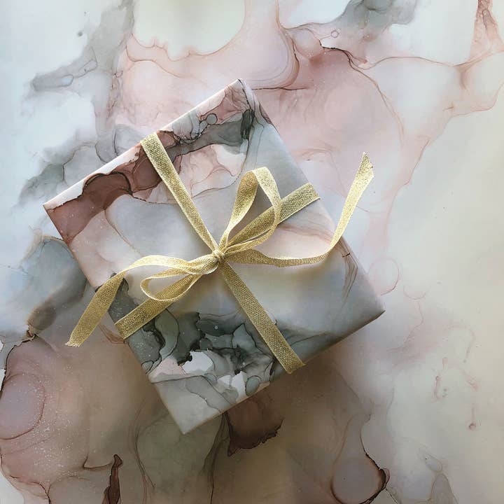 Pink Grey Gift Wrap | Single Sheet for wholesale by Wild Ink Press