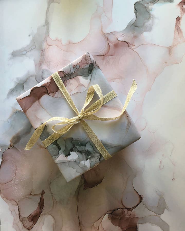 Pink Grey Gift Wrap | Single Sheet for wholesale by Wild Ink Press