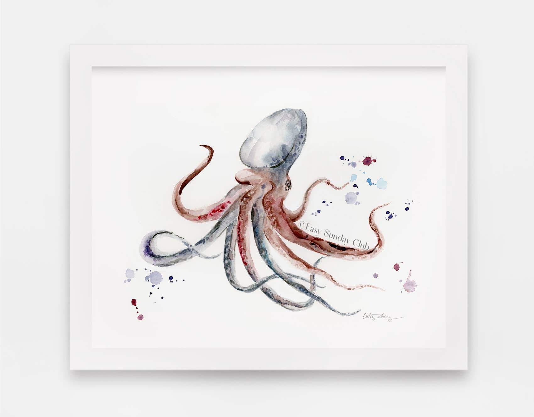 Easy Sunday Club - Wholesale Art Print - Octopus Watercolor Art Print1