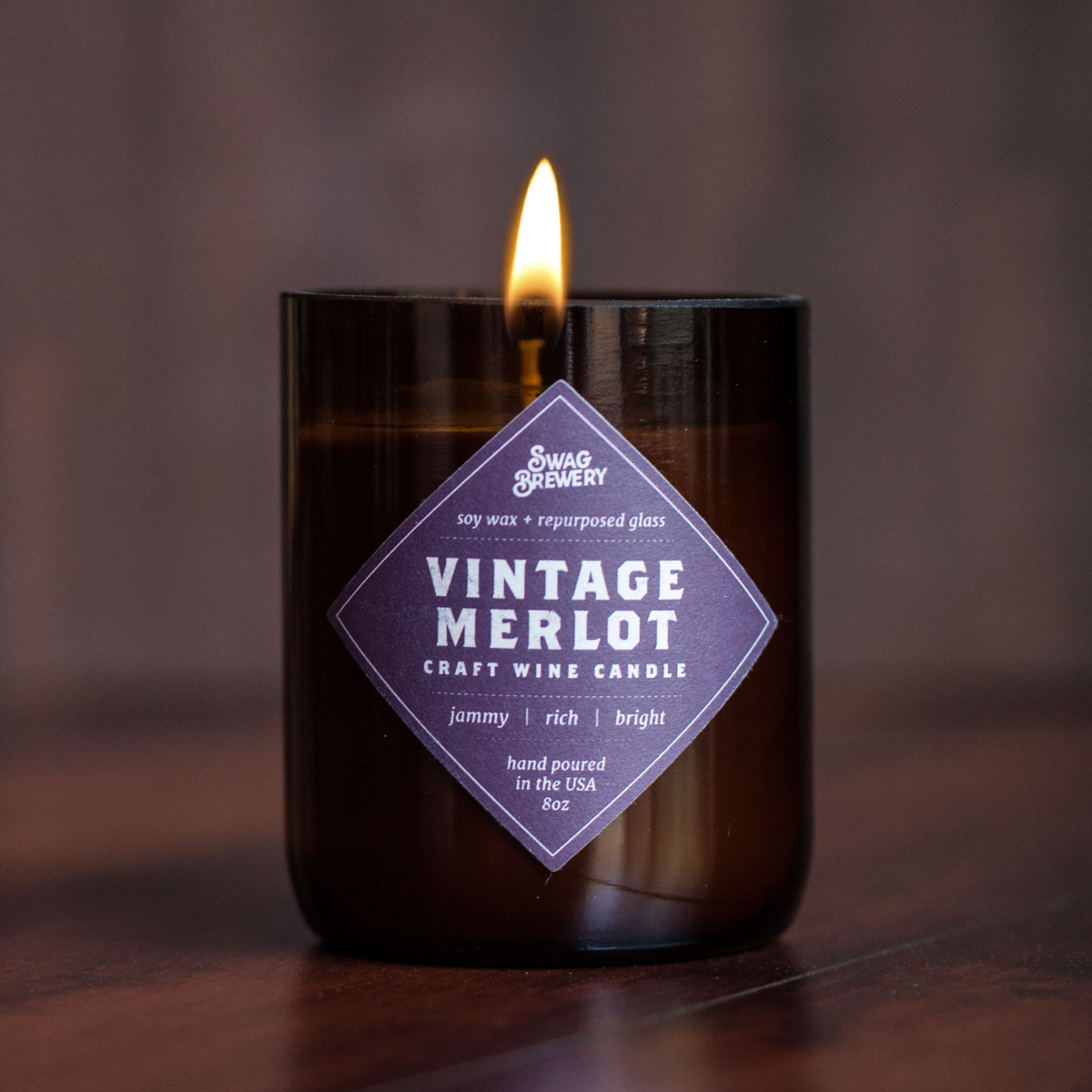 Swag Brewery - Wholesale Jar/Filled Candle - Vintage Merlot Brew Candles1