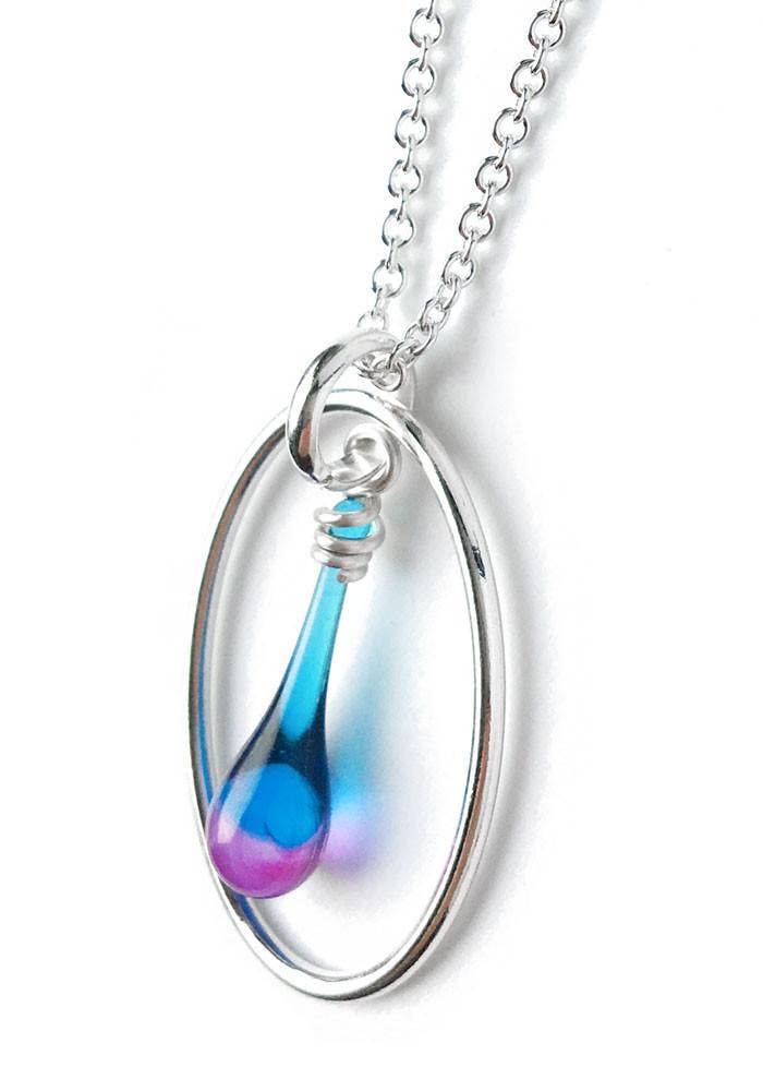 Sundrop Jewelry - Wholesale Pendant/Charm Necklace - Cameo Glass and Silver Necklace11