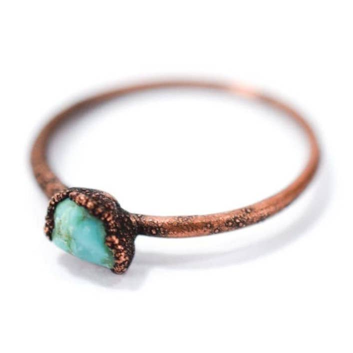 Tiny Turquoise Nugget Ring for wholesale by HAWKHOUSE