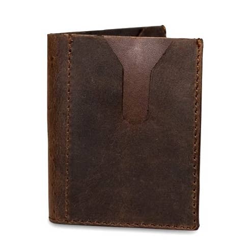 Brown Card Holder Flint for wholesale by Buckle & Seam