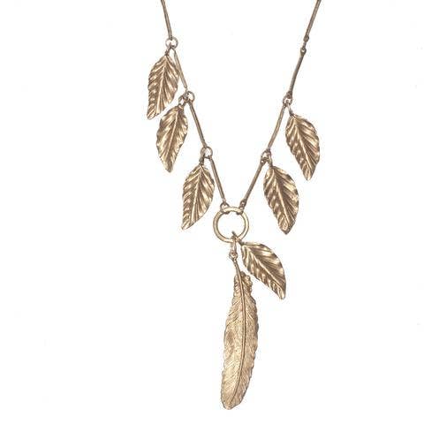 Colar Folhas e Penas por atacado de Alkemie Jewelry