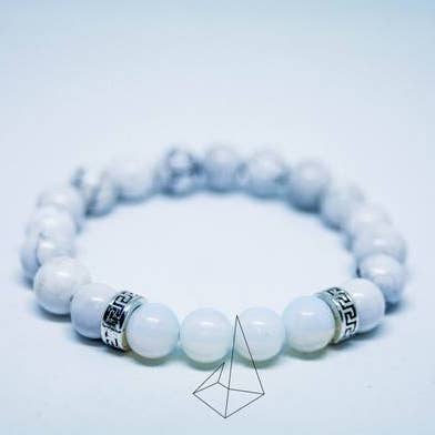 Clear Stretch String - Cloud 9 / Opalite Bracelet for wholesale by Foxfire Stones