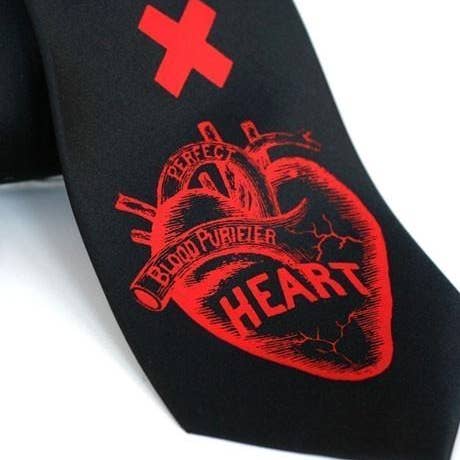 Cyberoptix Tie Lab - Vente Cravate – homme - Cravate coeur anatomique. Cravate de crise cardiaque1