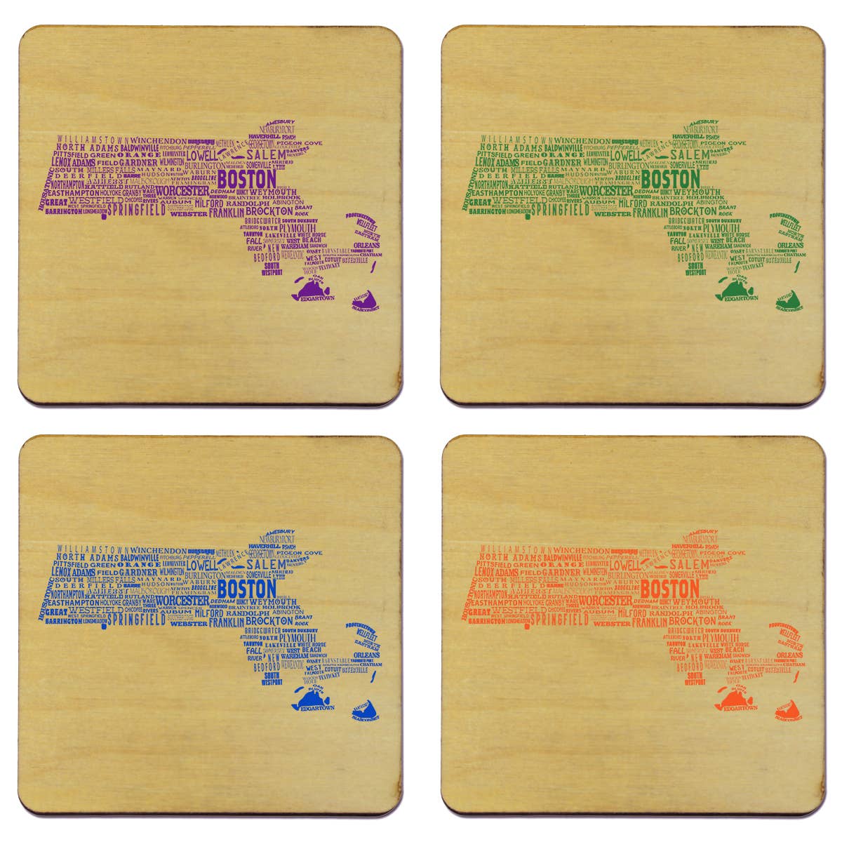 Torched Products - Wholesale Coasters - State Typography Coaster- Set of 420