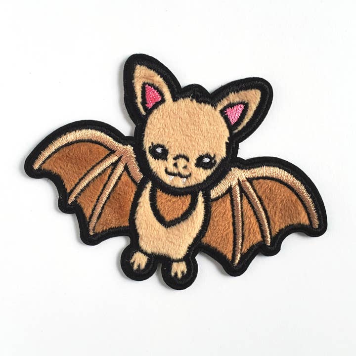 Brown Bat Fuzzy Patch for wholesale by LuxCups Creative
