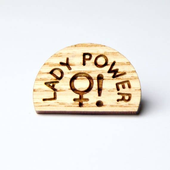 Lady Power - Lasercut Pin for wholesale by Studio Smalls