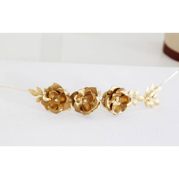 Golden Rose And Pearl Crown for wholesale by Acute Designs