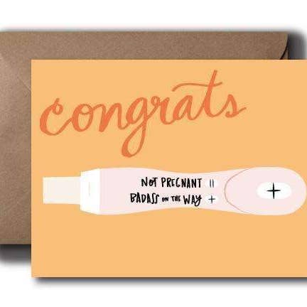 Black Lab Studio - Wholesale Baby Card - Badass On The Way Baby Greeting Card