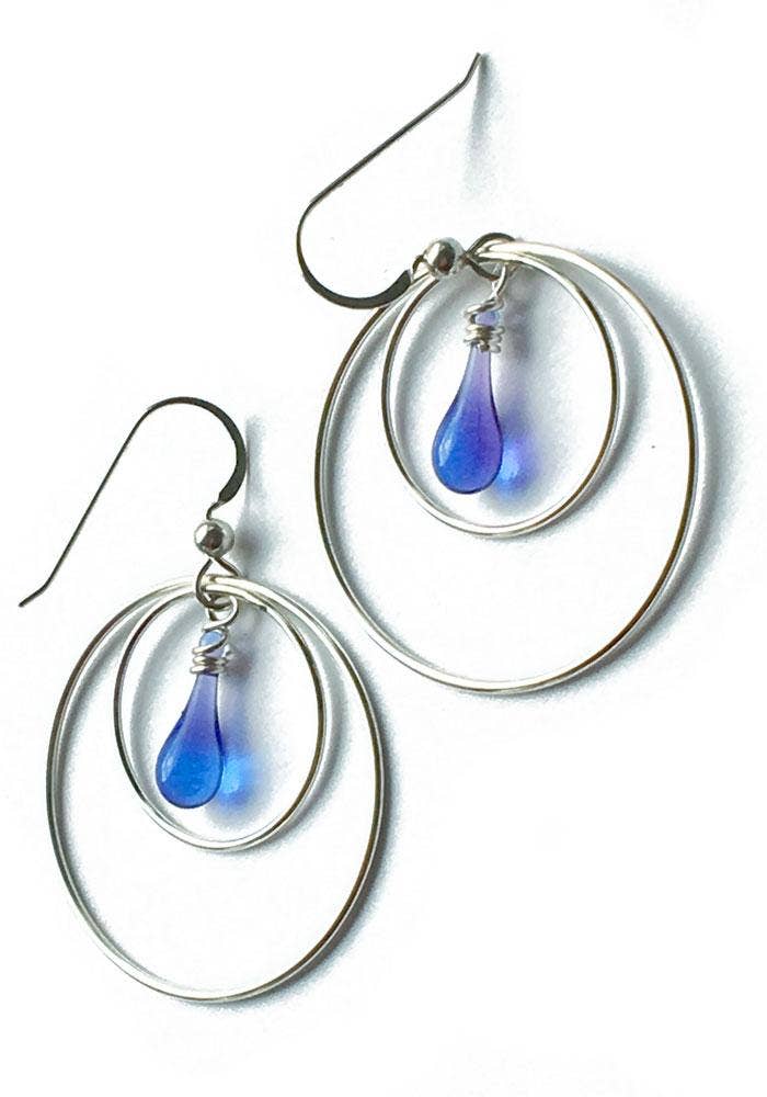 Sundrop Jewelry - Wholesale Dangle Earrings - Eclipse Glass and Silver Earrings - Small10