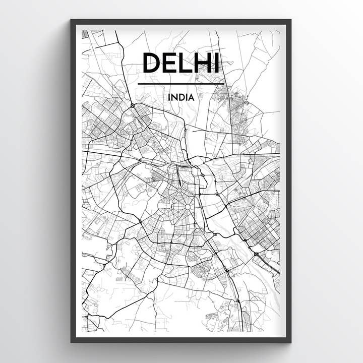 Point Two Design Group - Wholesale Art Print - Delhi City Map1