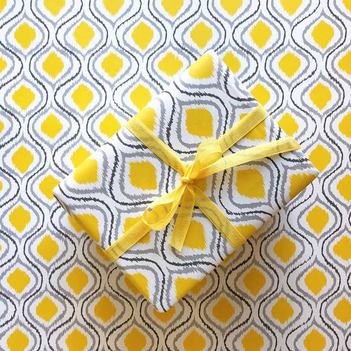 Wild Ink Press - Wholesale Wrapping Paper Roll - Ikat Gift Wrap | Roll of 2 sheets3