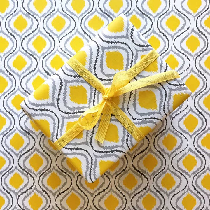 Wild Ink Press - Wholesale Flat Wrap - Ikat Gift Wrap | Single Sheet