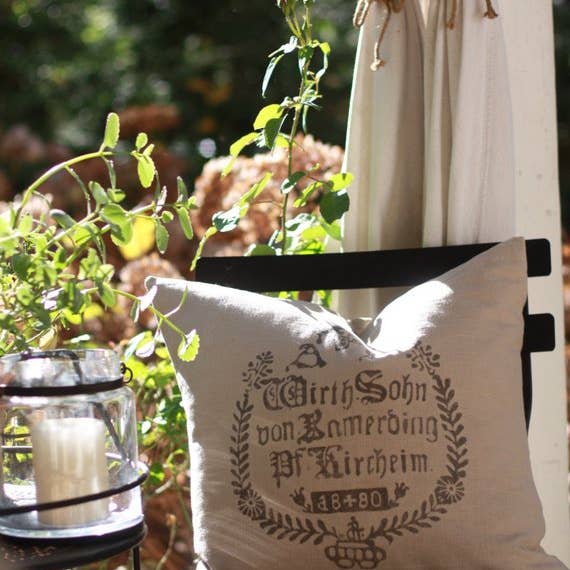 de BeauchĂȘne & Co - Wholesale Throw Pillow Cover - German Wirth Sohn Grain Sack Pillow Cover5
