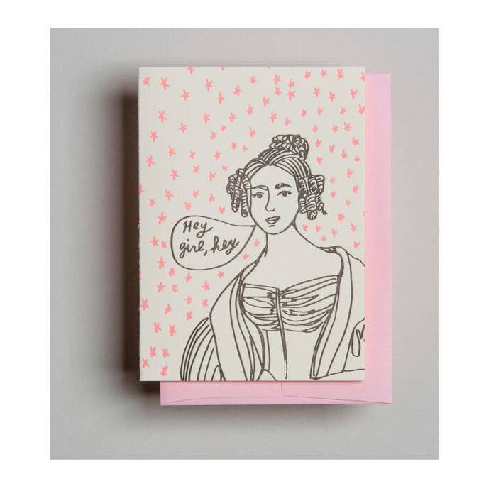Female Portrait Hey Girl for wholesale by Wolf & Wren Press