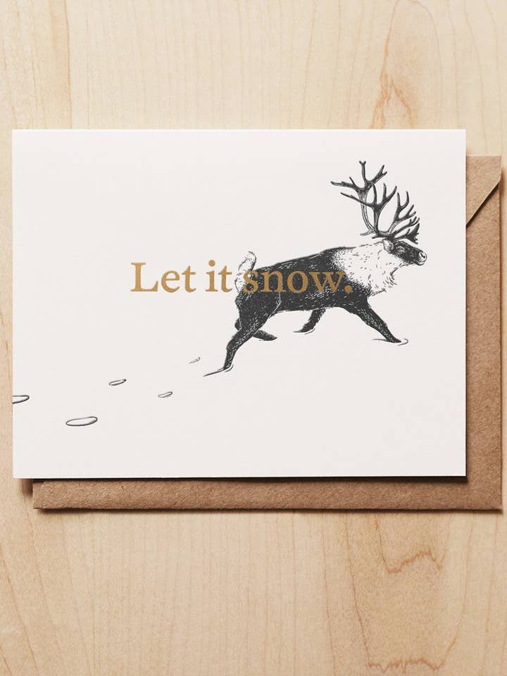 Let It Snow (Holiday card) for wholesale by Woodsy Foxman
