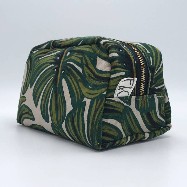 WEST DOPP KIT IN MONSTERA for wholesale by Frankie & Coco PDX